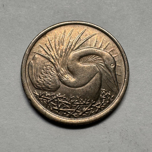 1970 Singapore 5 Cents - Beautiful Coin - #A-012