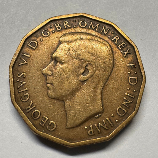 1938 UK 3 Pence - Beautiful Coin - #A-066