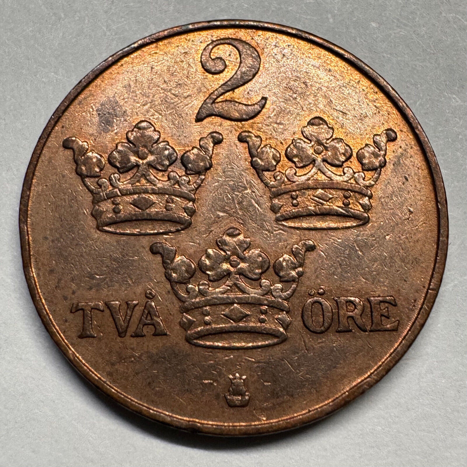1921 Sweden 2 Ore - Beautiful Coin - #A-042