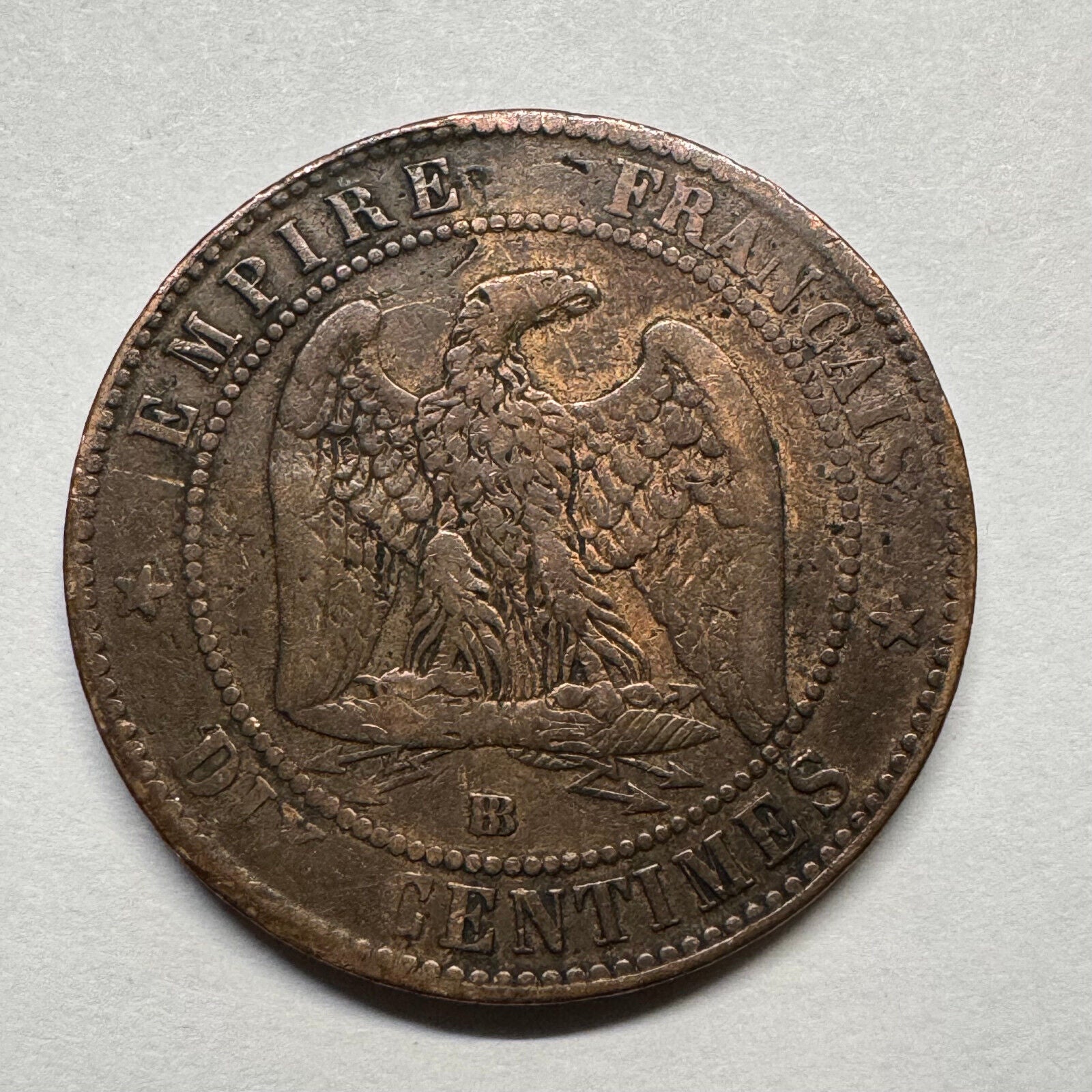 1856 France 10 Centimes - Beautiful Coin - #B-020