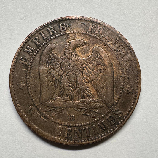 1856 France 10 Centimes - Beautiful Coin - #B-020