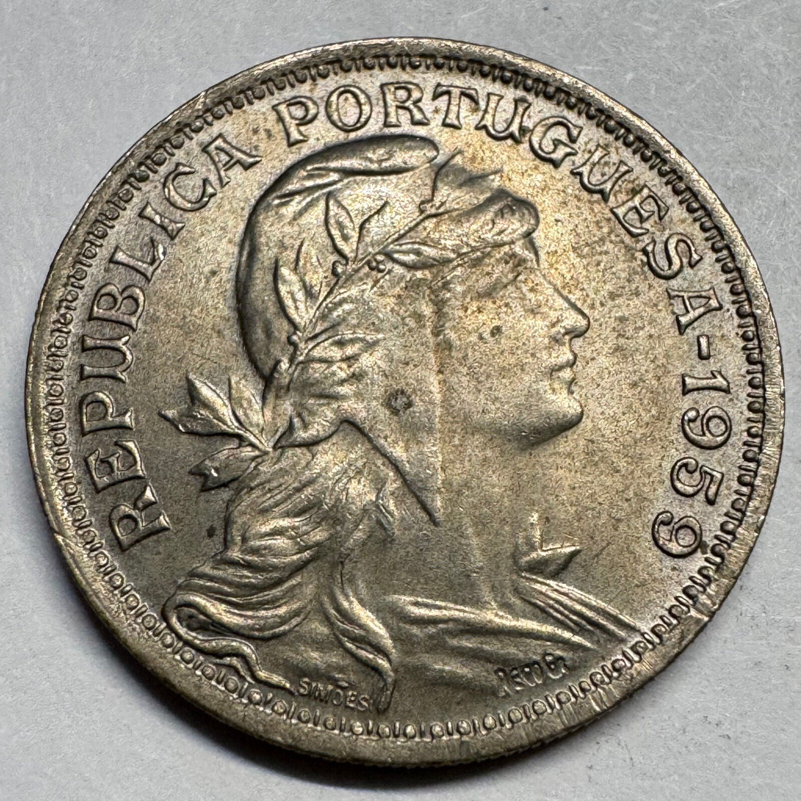 1959 Portugal 50 Centavos - Beautiful Coin - #A-078