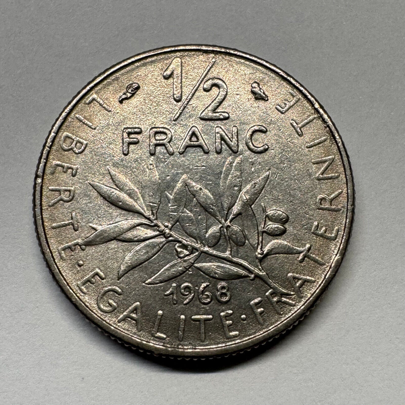 1968 France 1/2 Franc - Beautiful Coin - #B-054