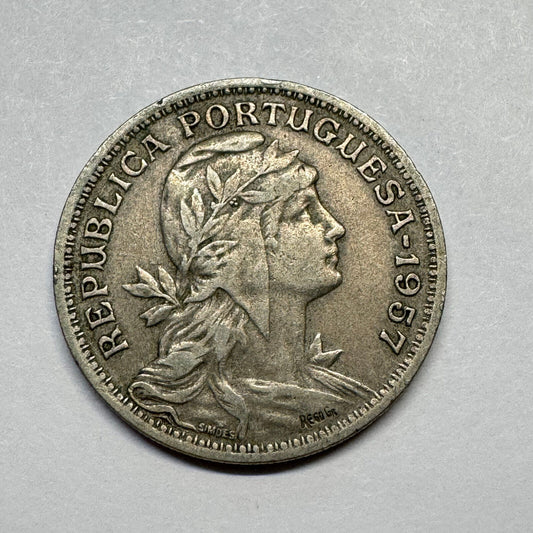 1957 Portugal 50 Centavos - Beautiful Coin - #B-010
