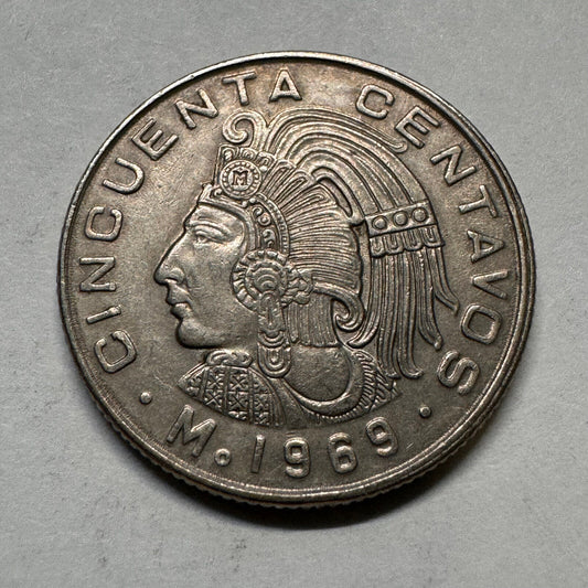 1969 Mexico 50 Centavos - Beautiful Coin - #A-012