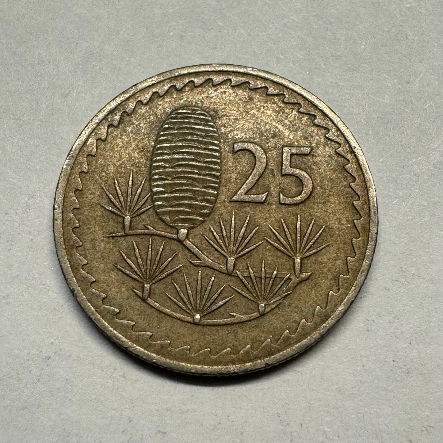 Cyprus 1974 25 Mils - Beautiful Coin - #A-010