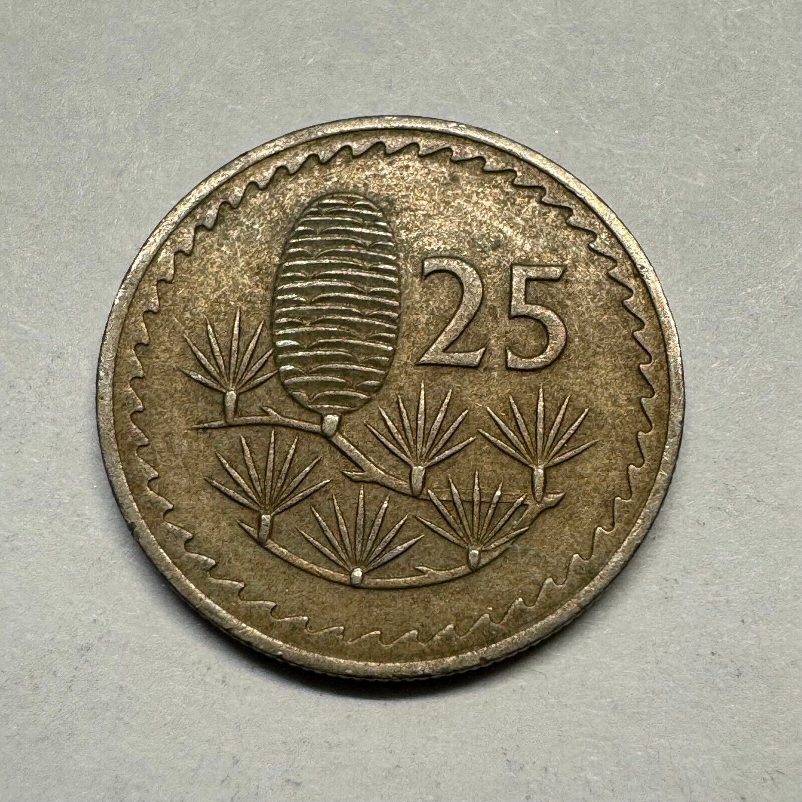 Cyprus 1974 25 Mils - Beautiful Coin - #A-010