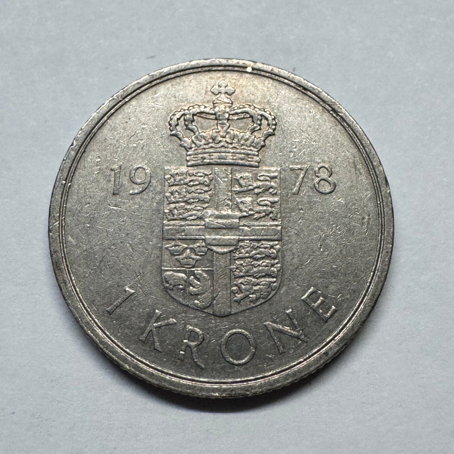 1978 Denmark 1 Krone - Beautiful Coin - #B-014