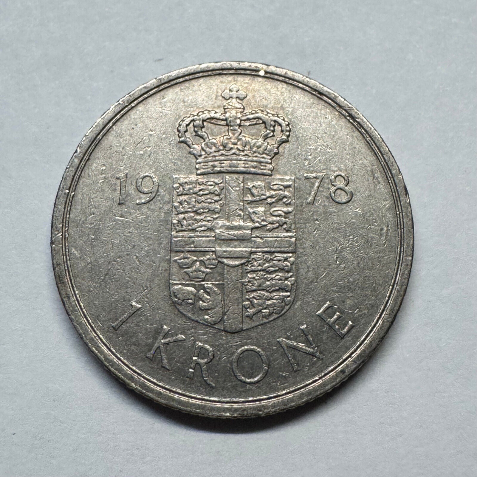 1978 Denmark 1 Krone - Beautiful Coin - #B-014