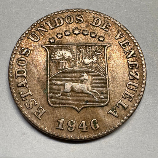 1946 Venezuela 5 Centimos - Beautiful Coin - #A-018