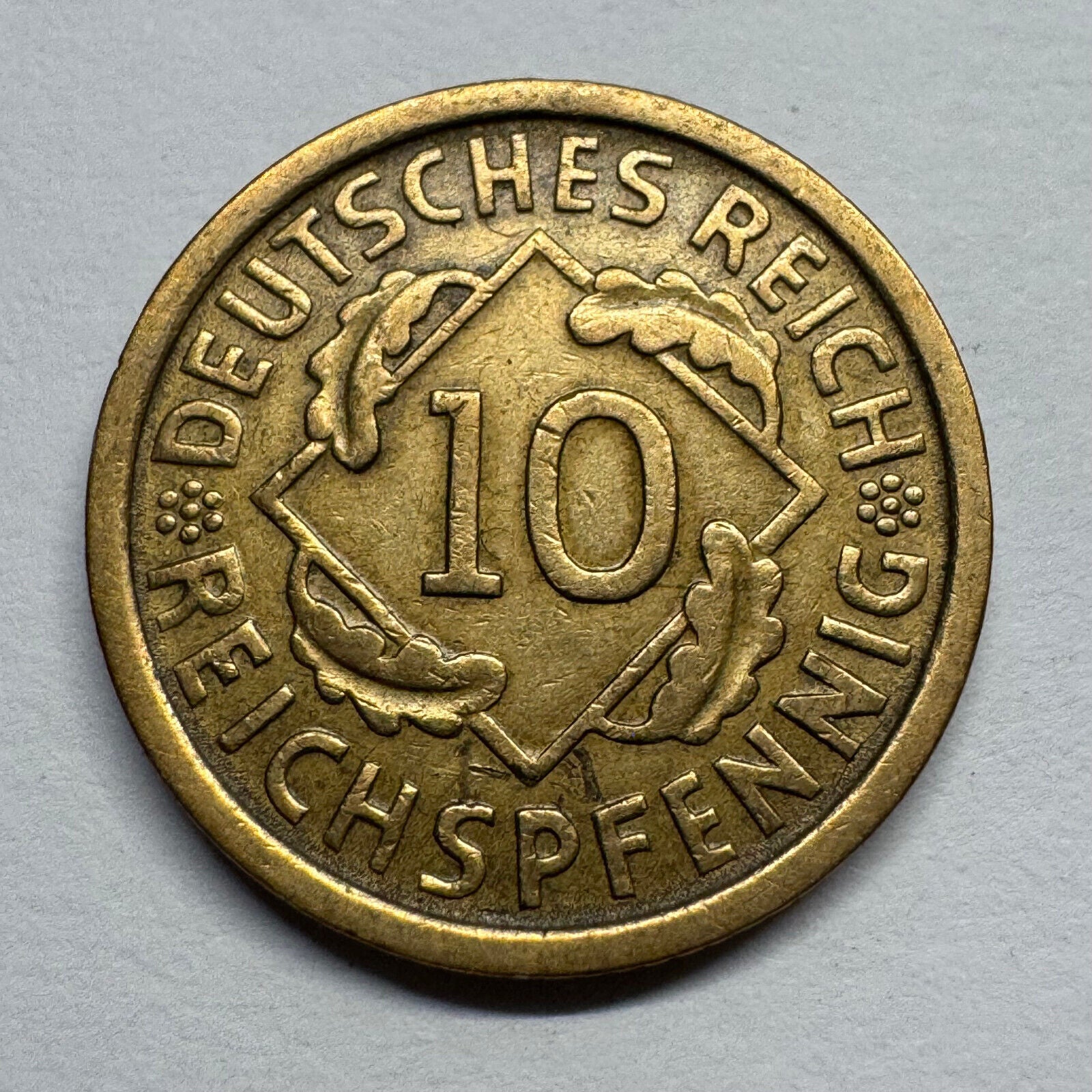 1932 Germany 10 Reichspfennig - Beautiful Coin - #B-057