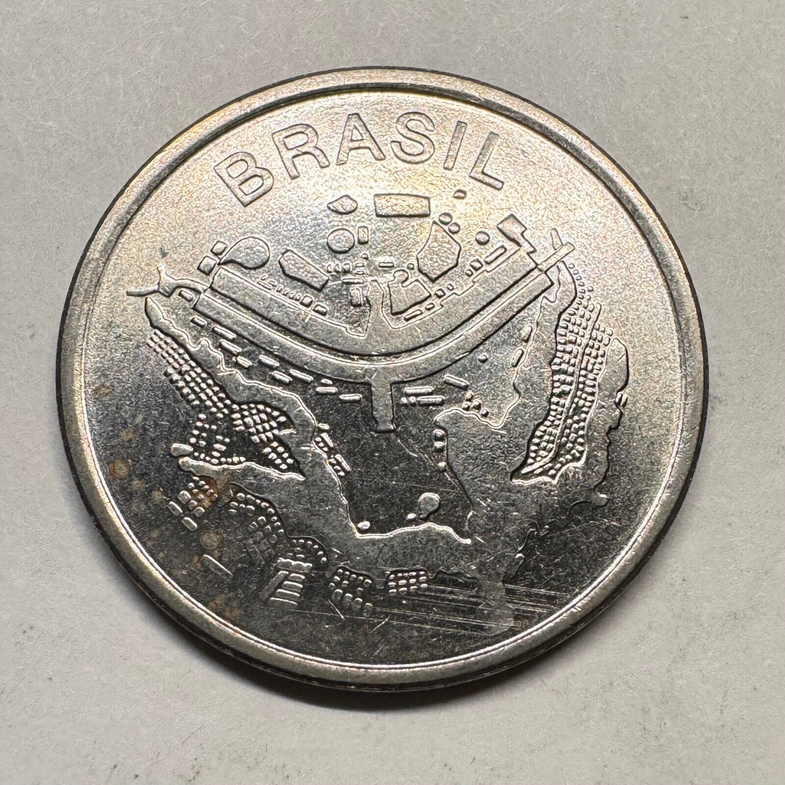1985 Brazil 10 Cruzeiros - Brazil's Main Roads  - Beautiful Coin - #A-013