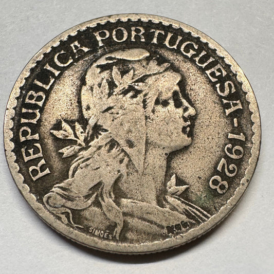 1928 Portugal 1 Escudo - Beautiful Coin - #A-054