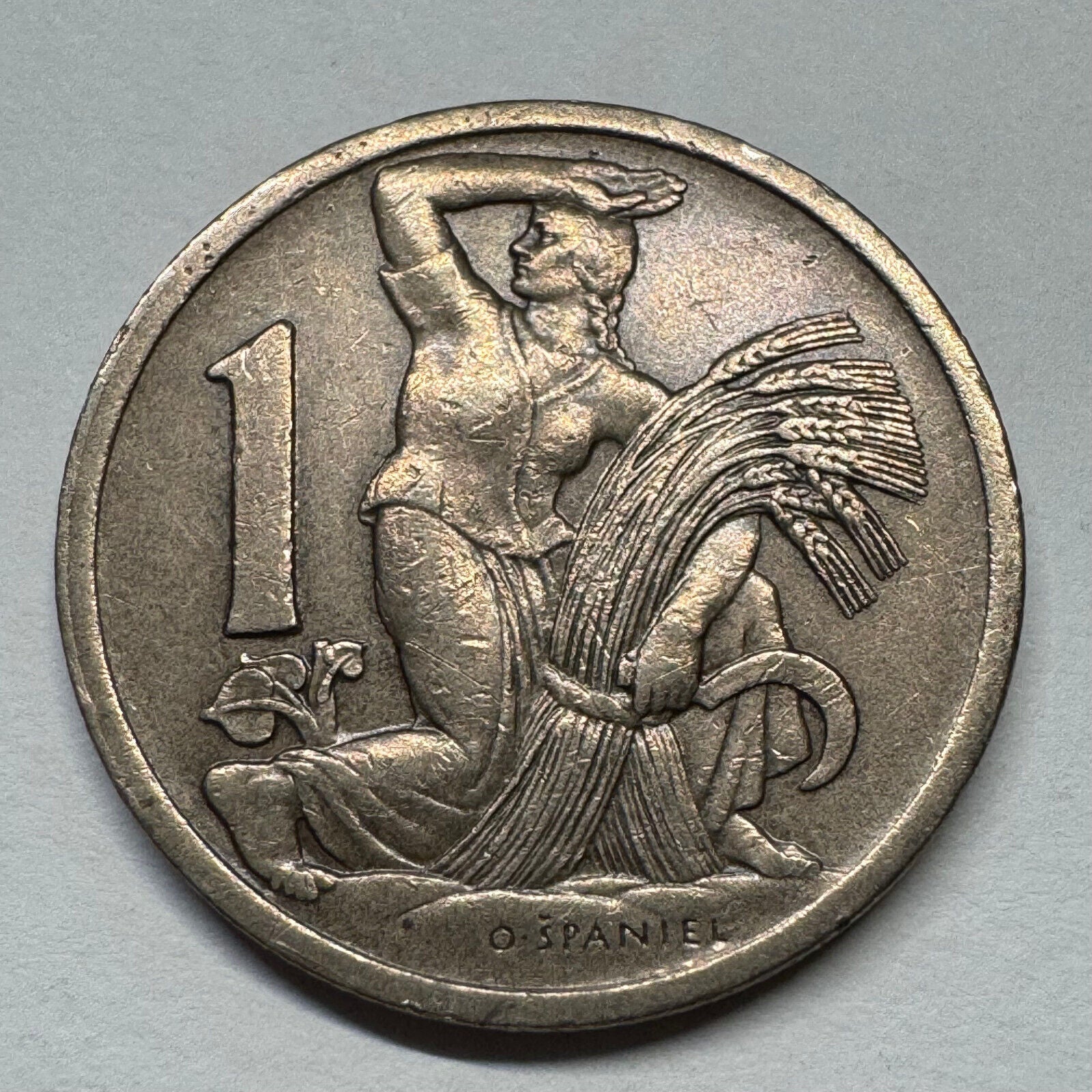 1922 Czechoslovakia 1 Koruna - Beautiful Coin - #B-058