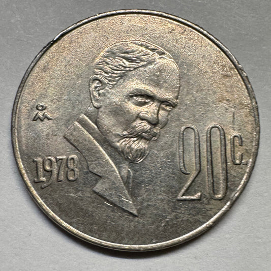 1978 Mexico 20 Centavos - Beautiful Coin - #A-074