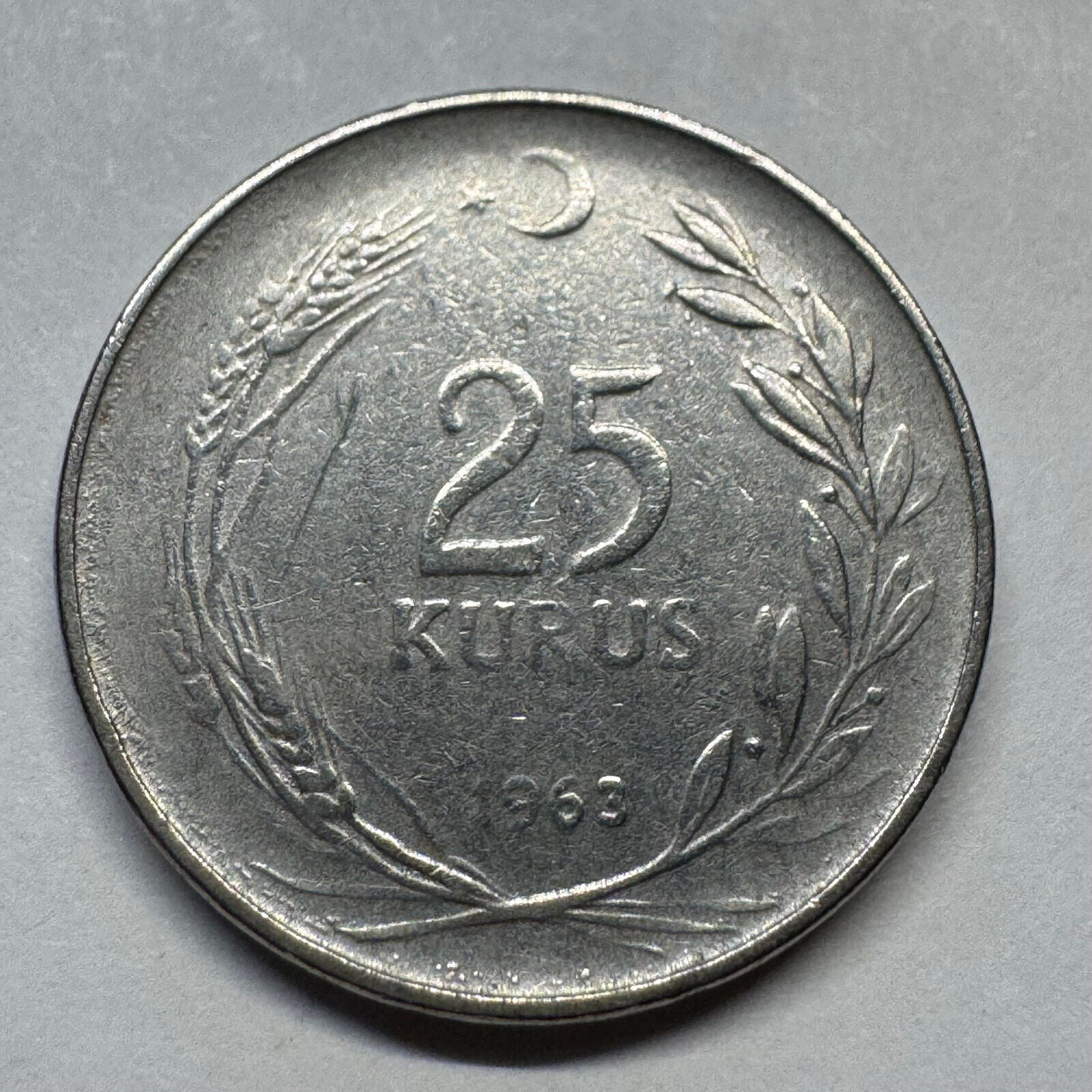 1963 Turkey 25 Kurus - Beautiful Coin - #A-097