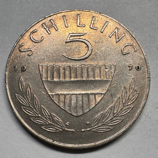 1970 Austria 5 Schilling - Beautiful Coin - #A-052