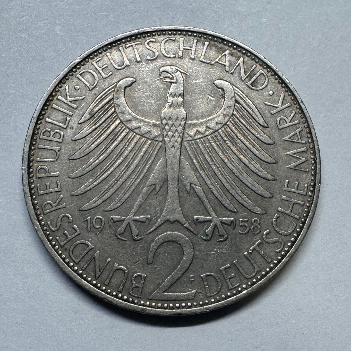 1958 Germany 2 Mark - Beautiful Coin - #B-025