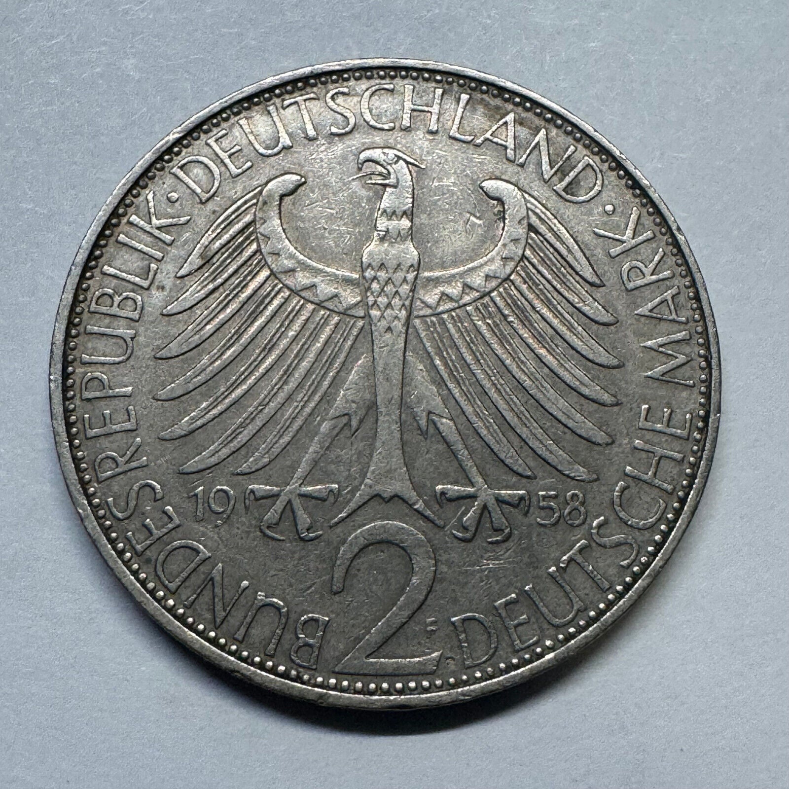 1958 Germany 2 Mark - Beautiful Coin - #B-025