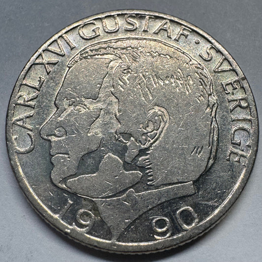1990 Sweden 1 Krona - Beautiful Coin - #A-073