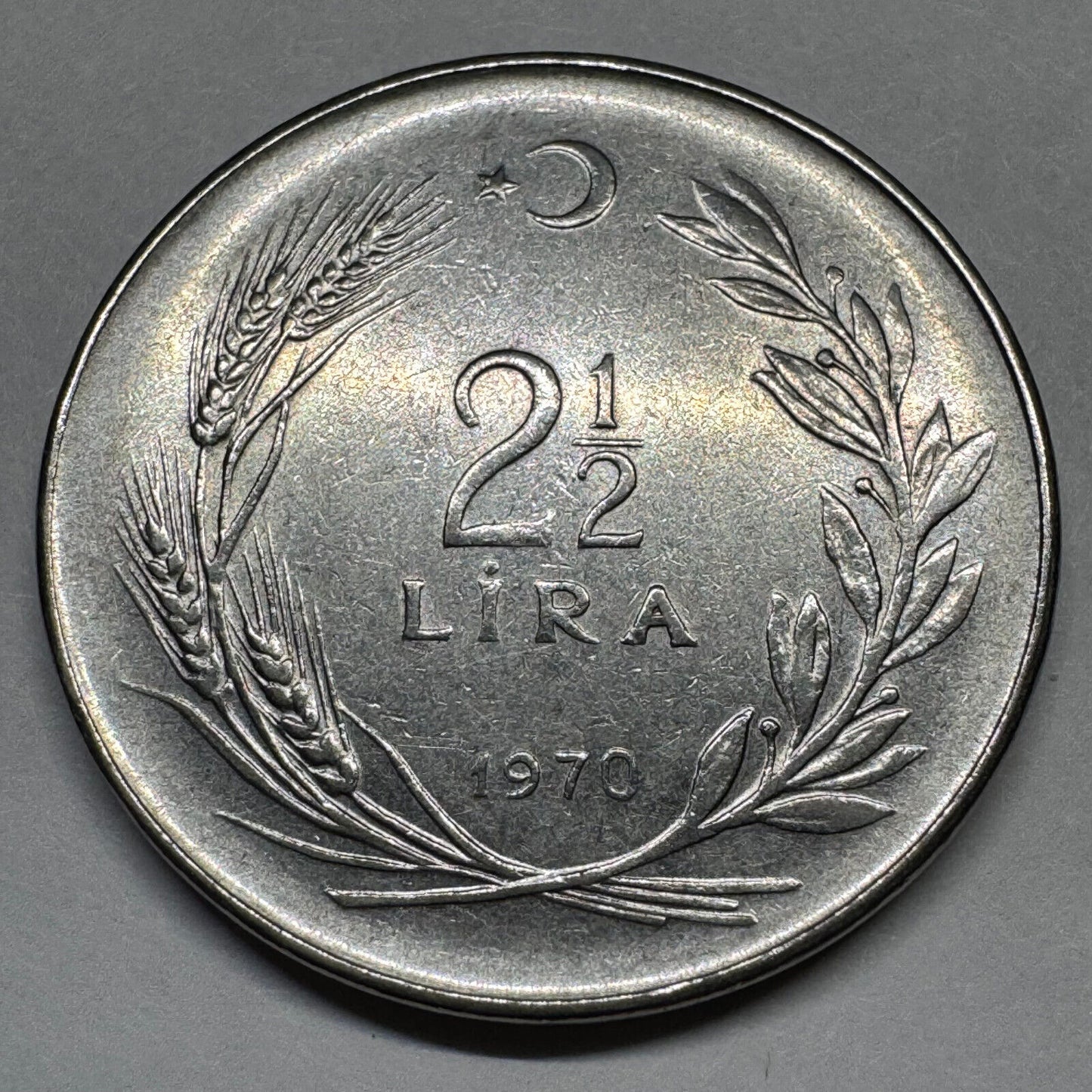 1970 Turkey 2 1/2 Lira - Beautiful Coin - #A-096
