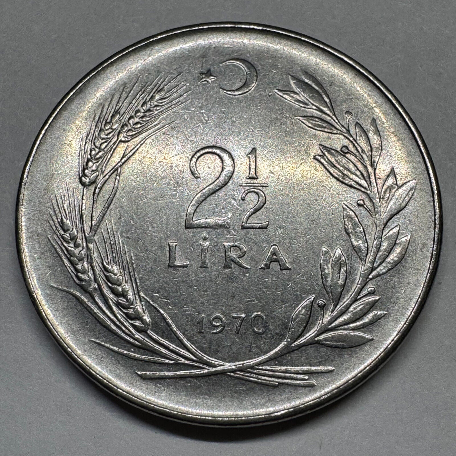 1970 Turkey 2 1/2 Lira - Beautiful Coin - #A-096