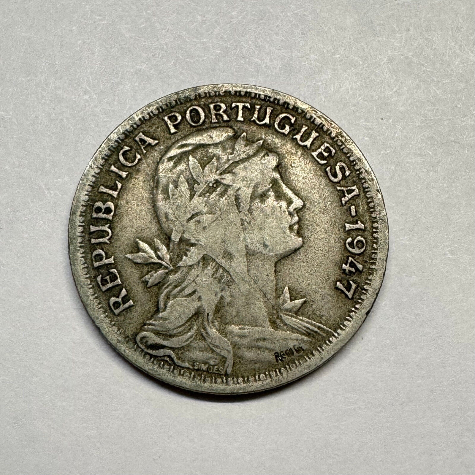 1947 Portugal 50 Centavos - Beautiful Coin - #B-009