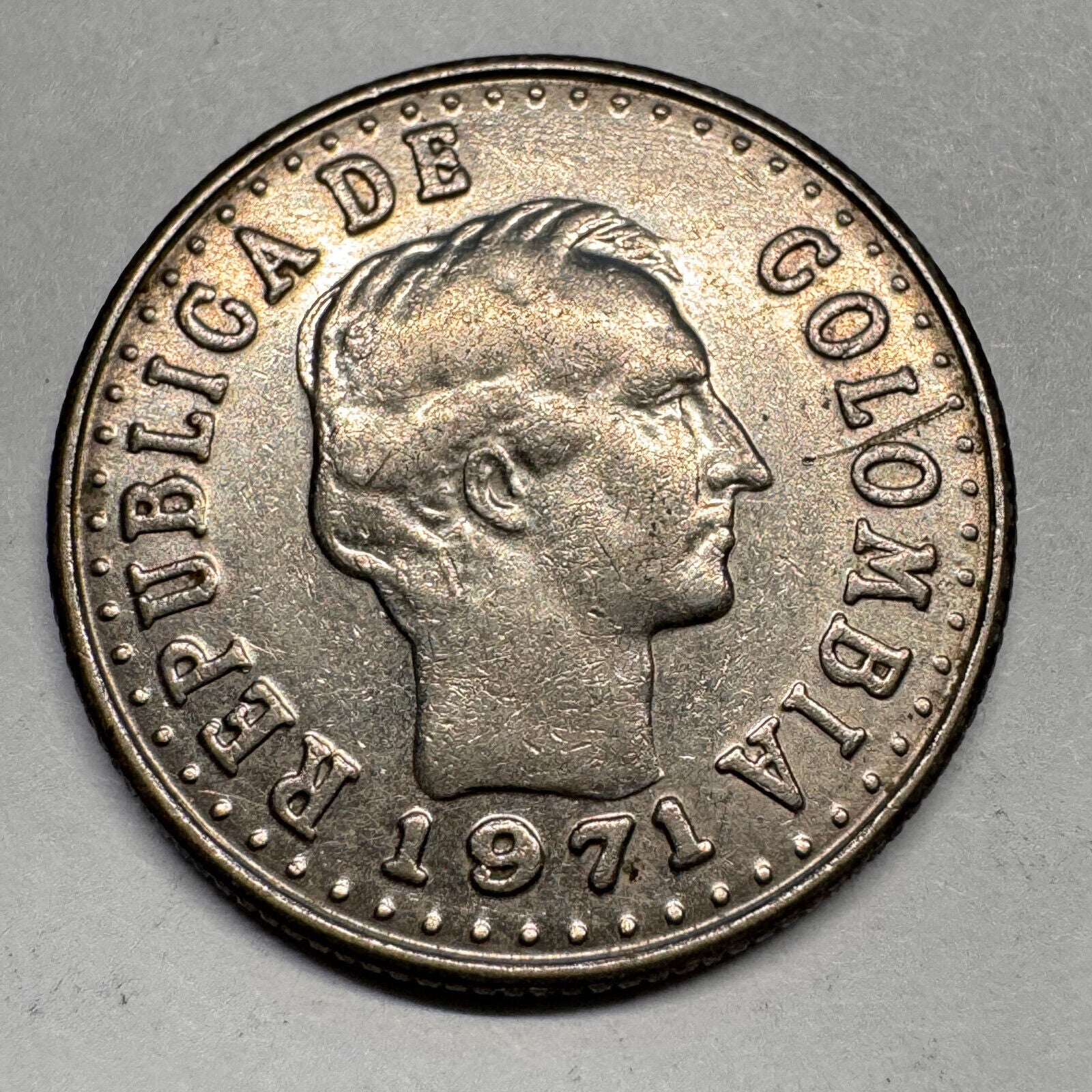 1971 Colombia 20 Centavos - Beautiful Coin - #A-052