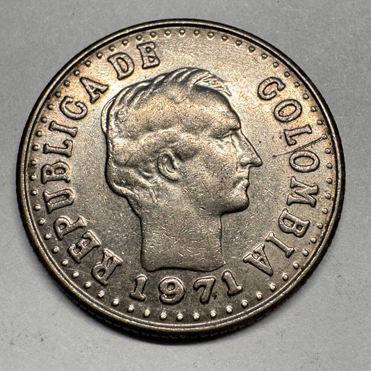 1971 Colombia 20 Centavos - Beautiful Coin - #A-052