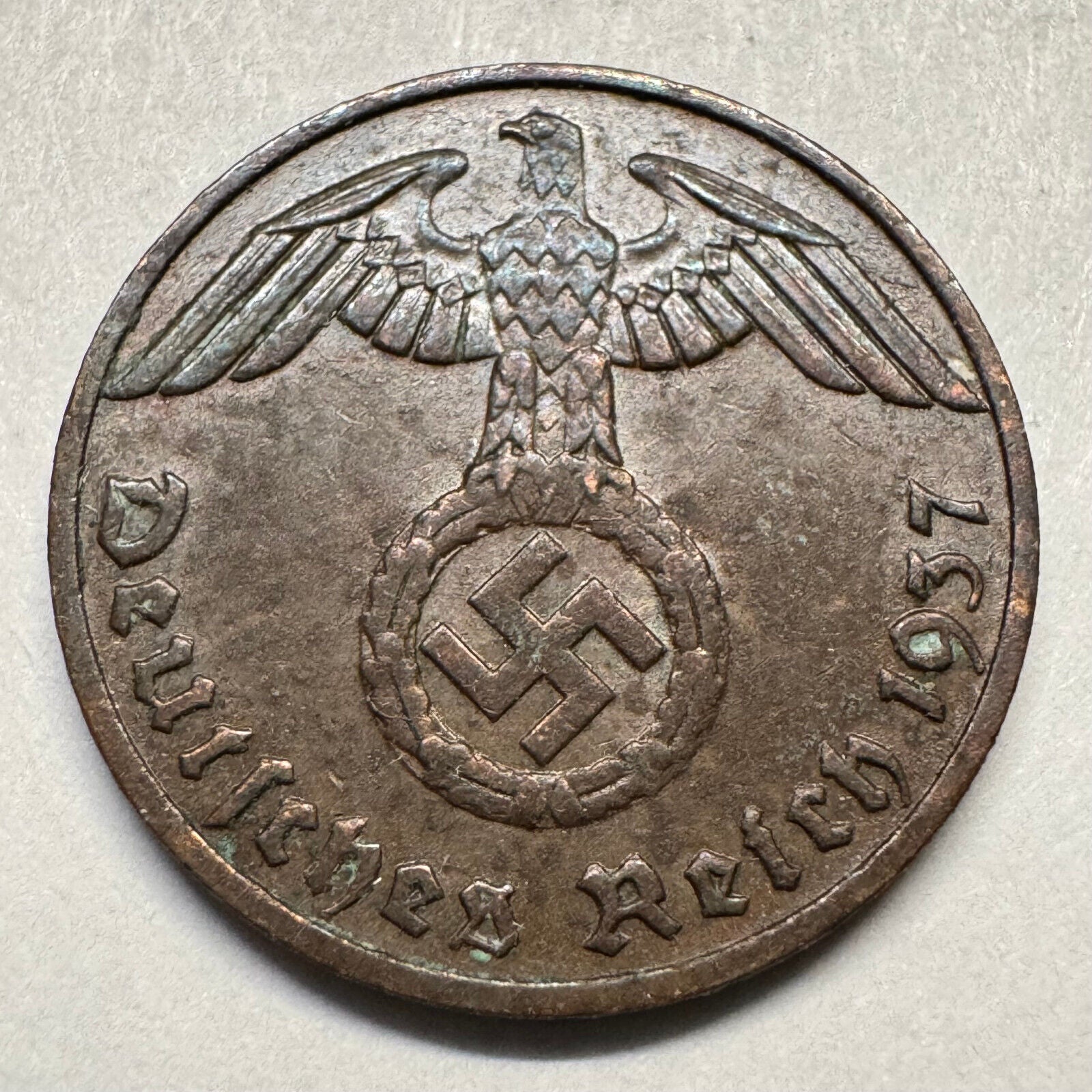 1937 Germany 1 Pfennig - Beautiful Coin - #A-083