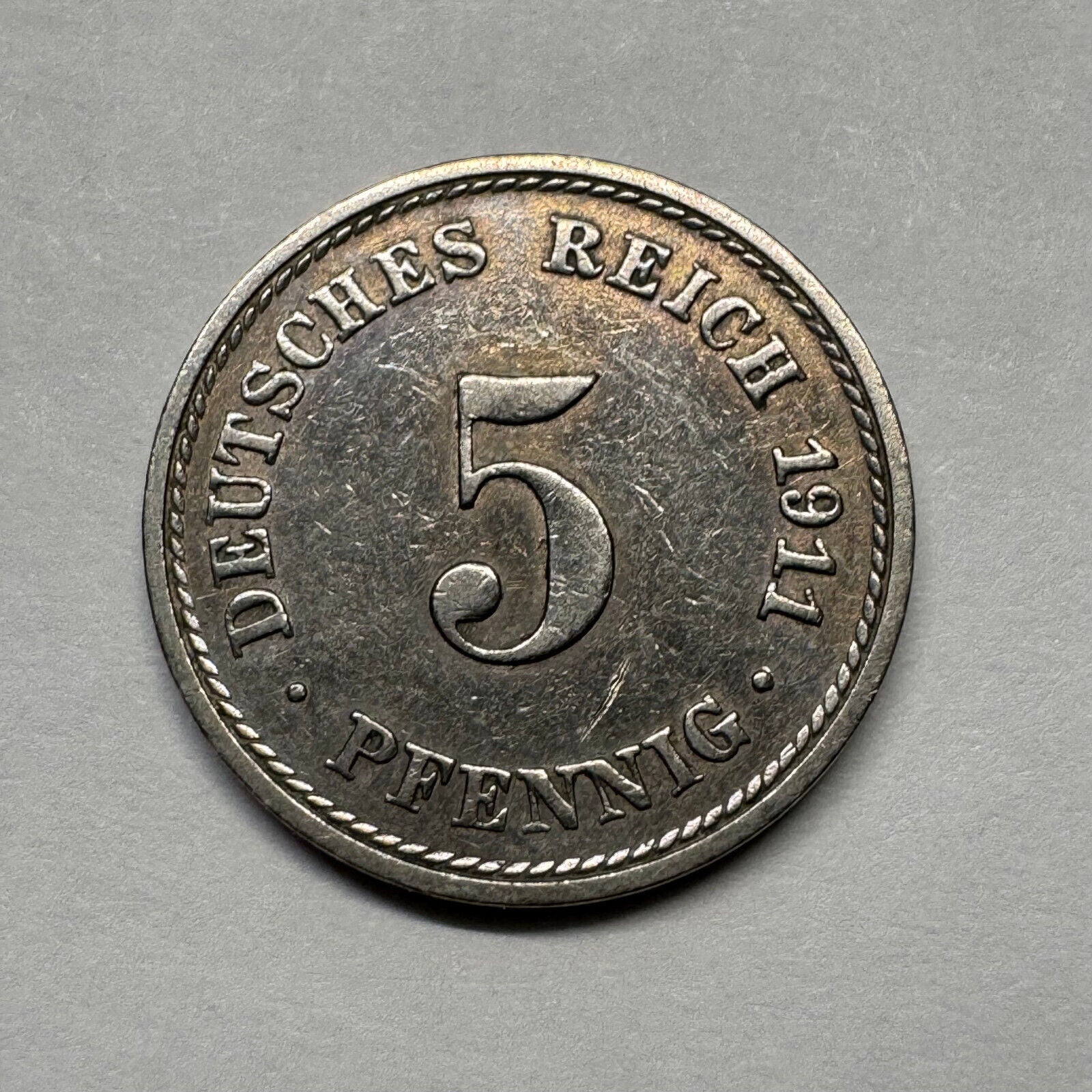 1911 Germany 5 Pfennig - Beautiful Coin - #B-011