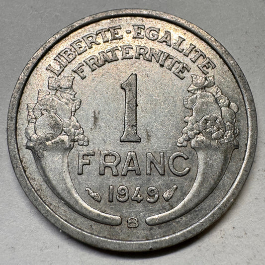 1949 France 1 Franc - Beautiful Coin - #A-036
