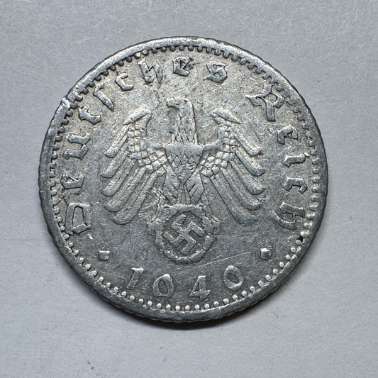 1940 Germany 50 Pfennig - Beautiful Coin - #A-100