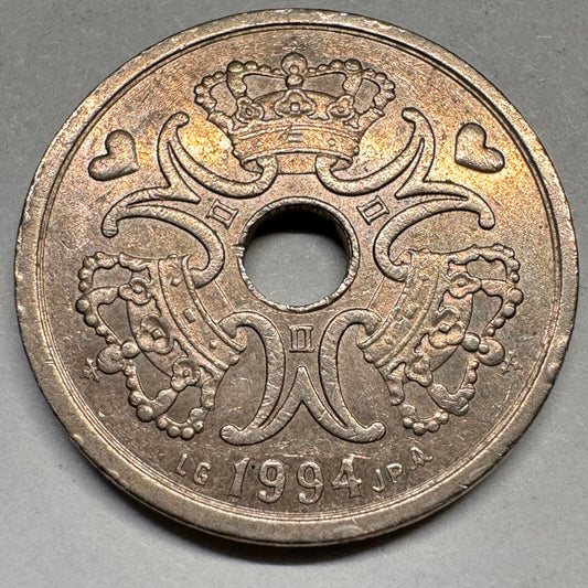 1994 Denmark 2 Kroner - Beautiful Coin - #A-057