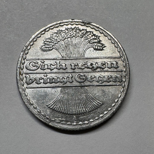 1921 Germany 50 Pfennig - Beautiful Coin - #A-100