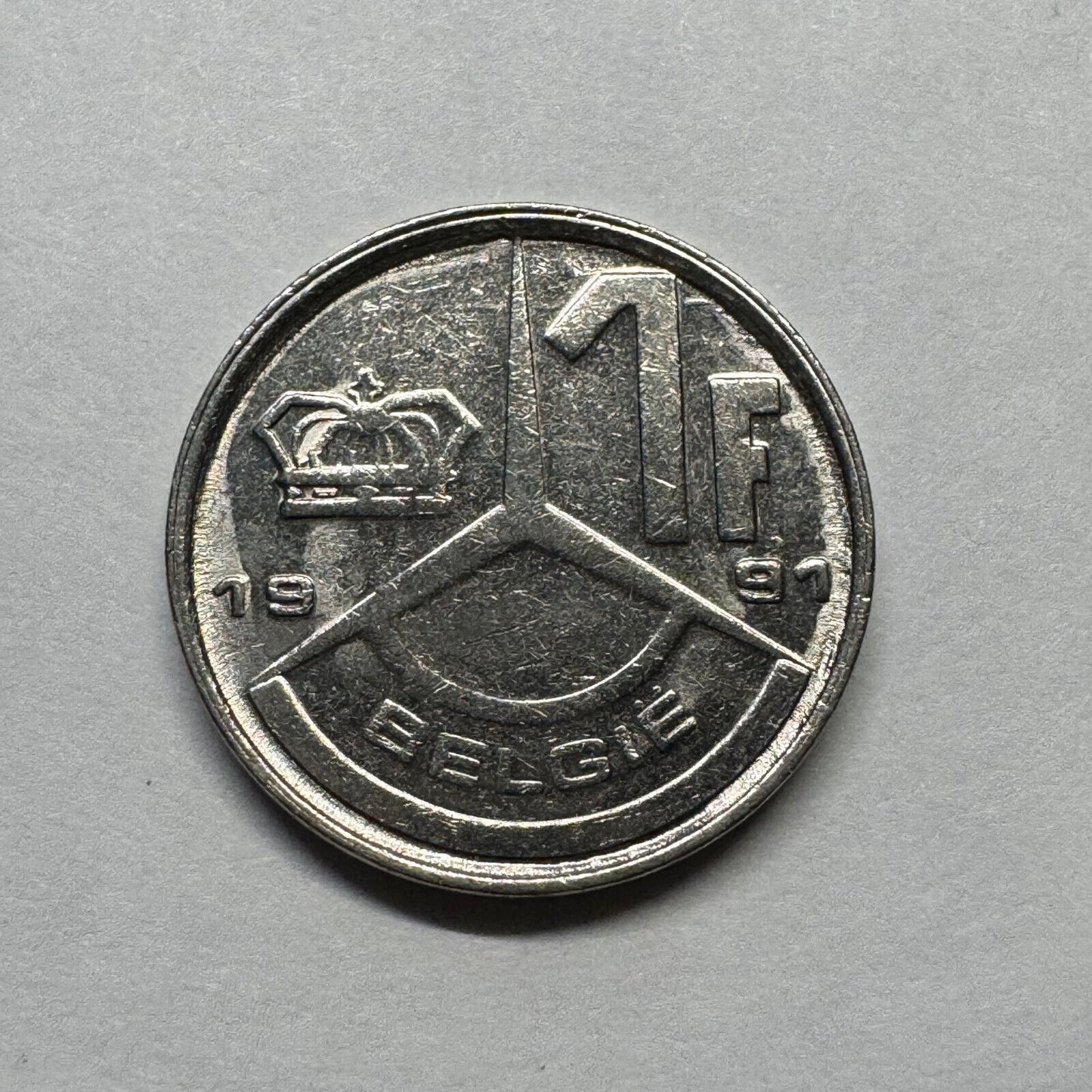 1991 Belgium 1 Franc - Beautiful Coin - #B-018