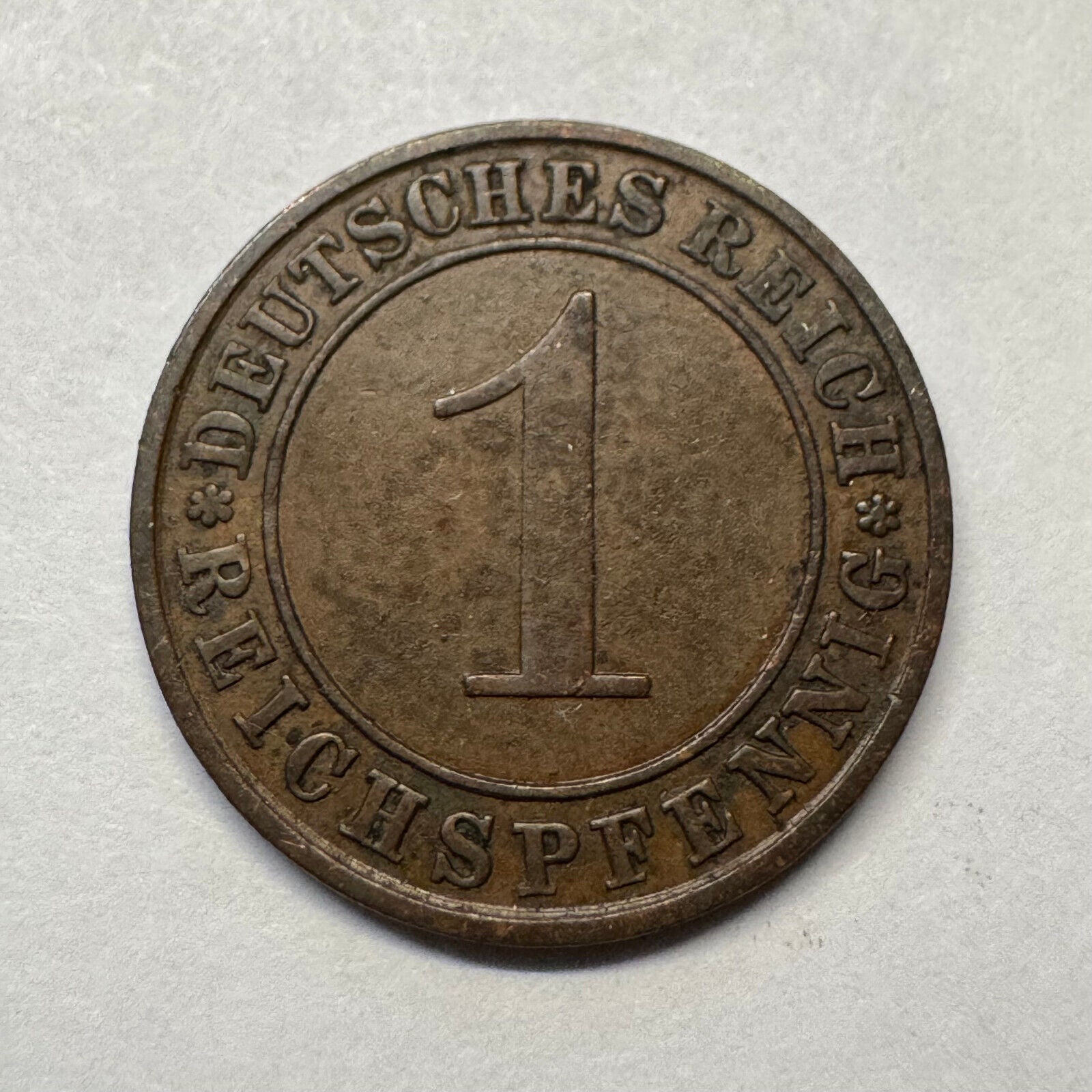 1928 Germany 1 Reichspfennig - Beautiful Coin - #A-097