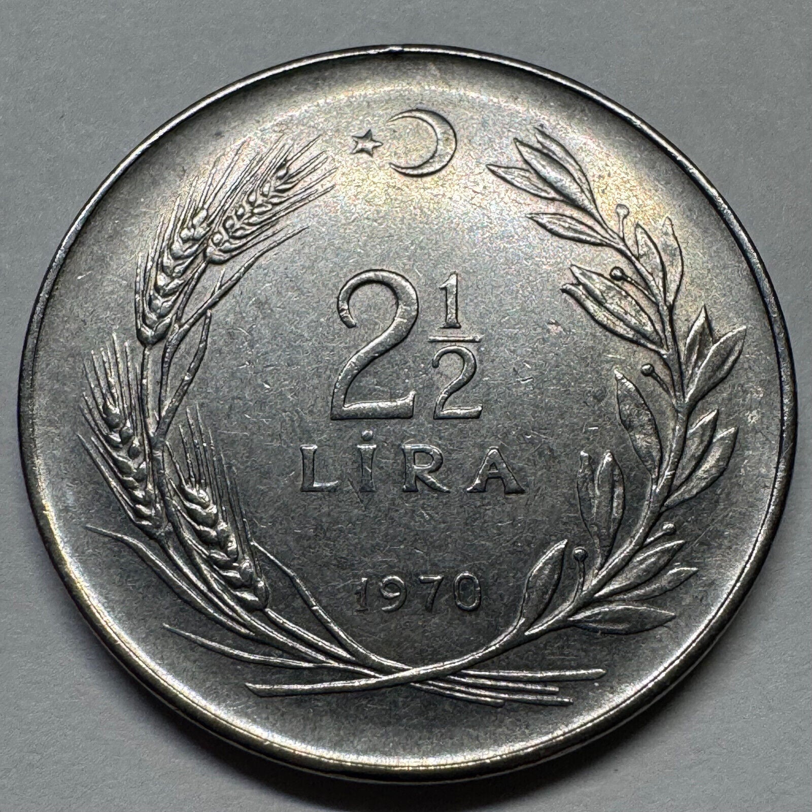 1970 Turkey 2 1/2 Lira - Beautiful Coin - #A-087