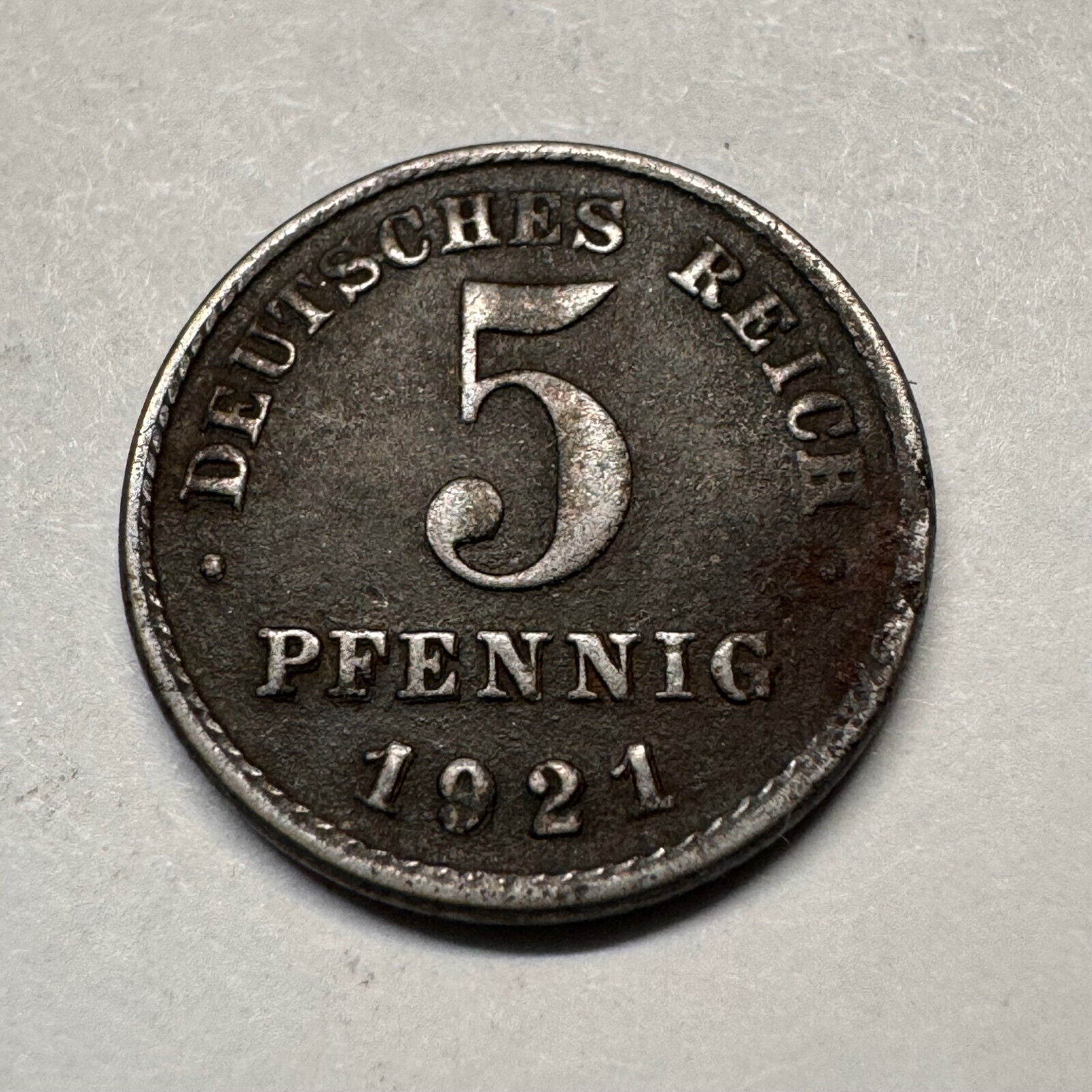 1921 Germany 5 Pfennig - Beautiful Coin - #A-014
