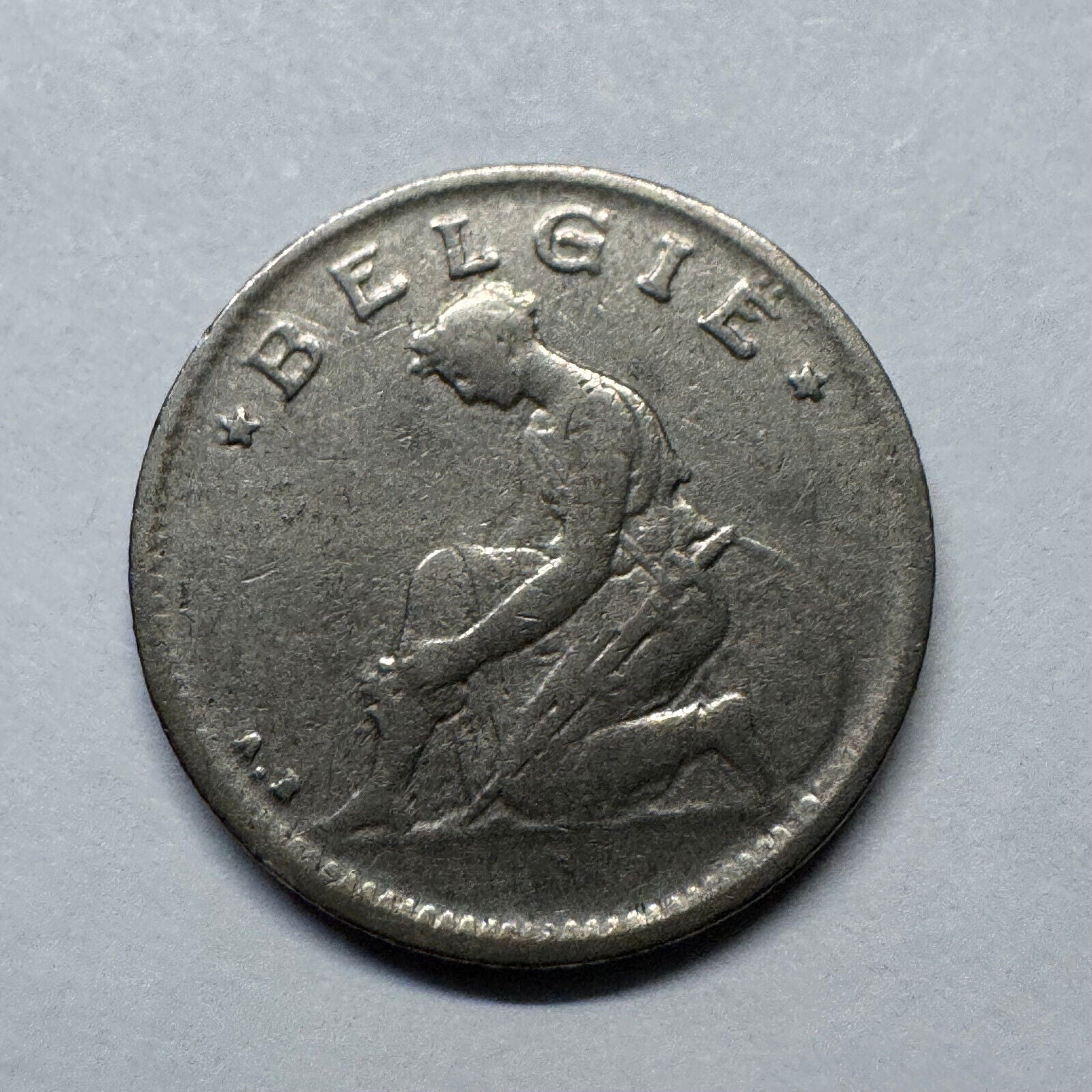 1923 Belgium 50 Centimes - Beautiful Coin - #B-024