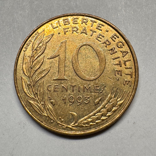 1993 France 10 Centimes - Beautiful Coin - #A-016