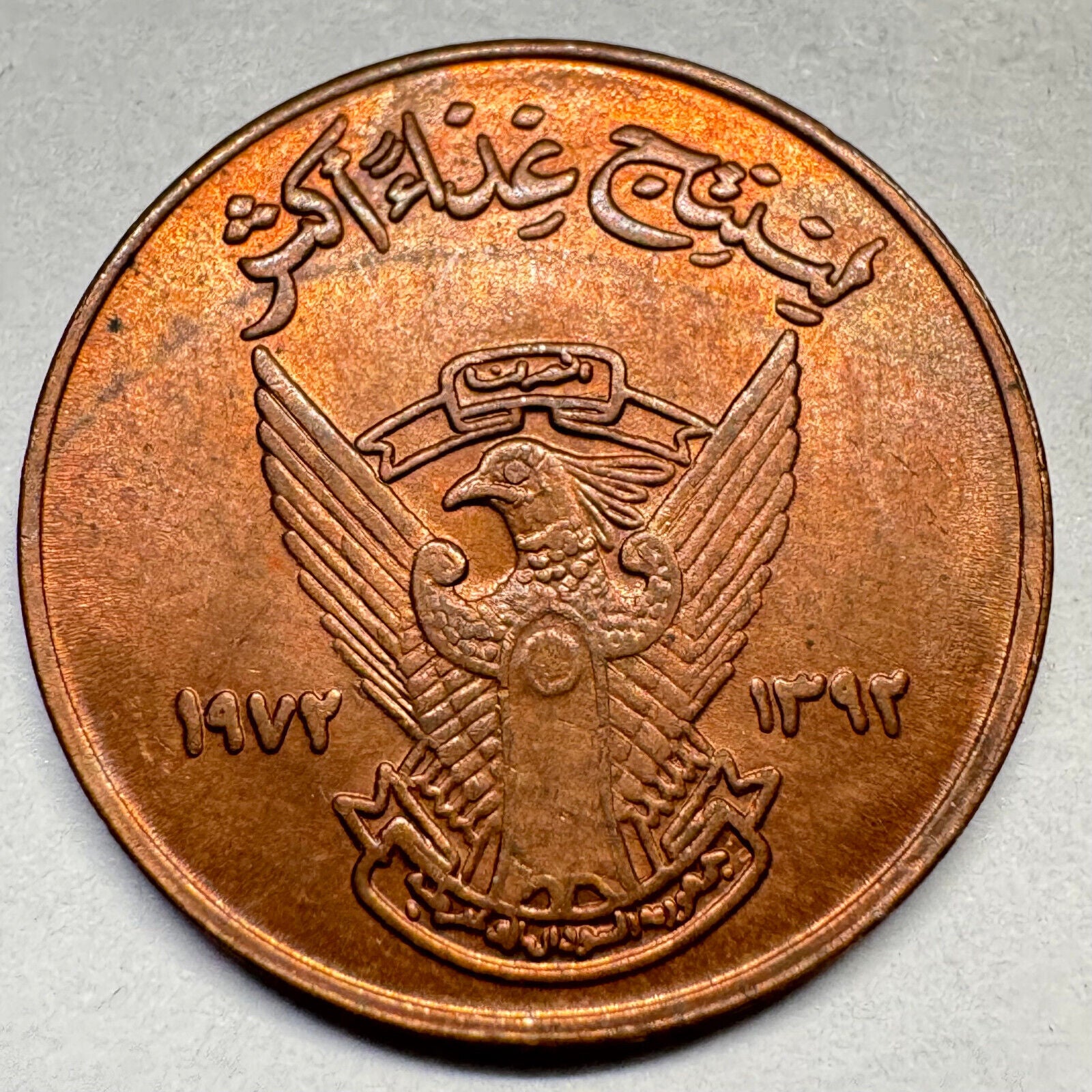 1972 Sudan 5 Millimes - FAO - Beautiful Coin - #A-023