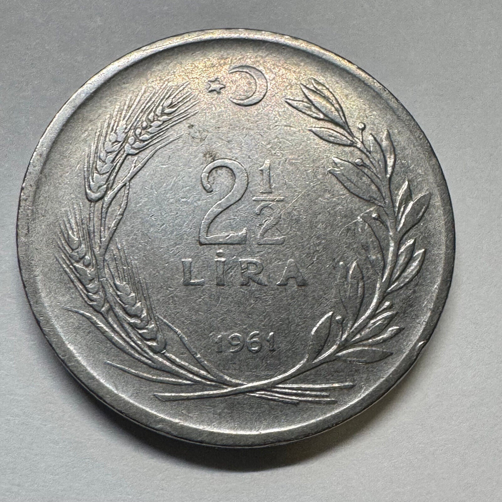 1961 Turkey 2 1/2 Lira - Beautiful Coin - #A-091