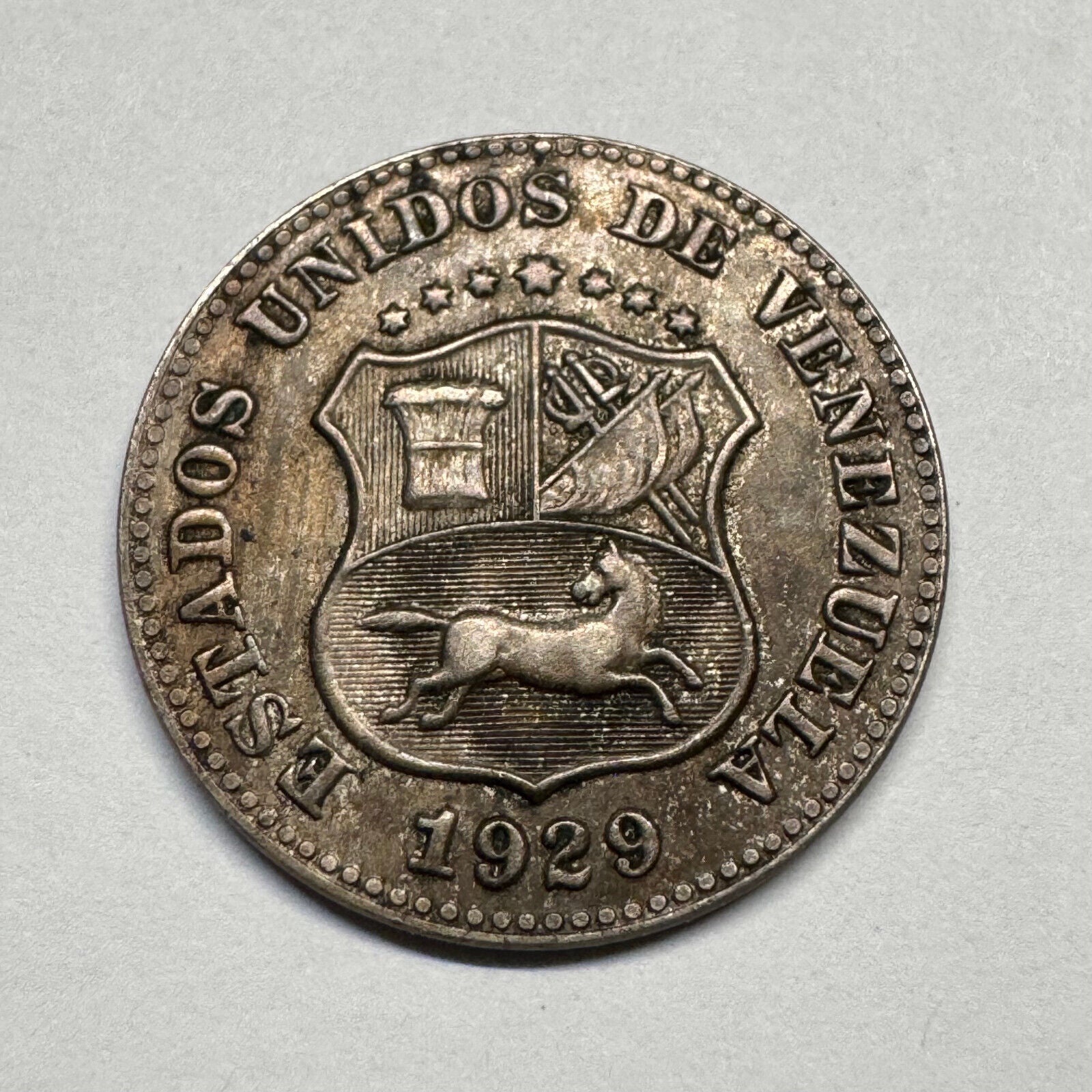 1929 Venezuela 5 Centimos - Beautiful Coin - #B-060
