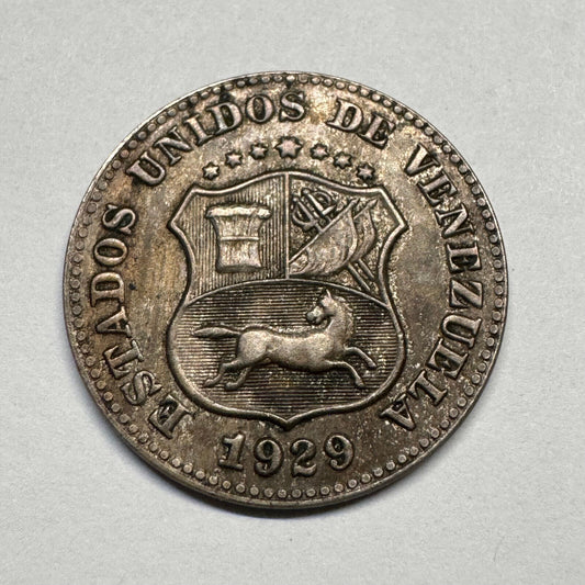 1929 Venezuela 5 Centimos - Beautiful Coin - #B-060
