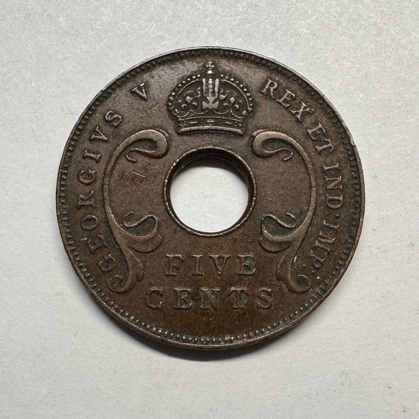 1924 East Africa 5 Cents - Beautiful Coin - #B-007