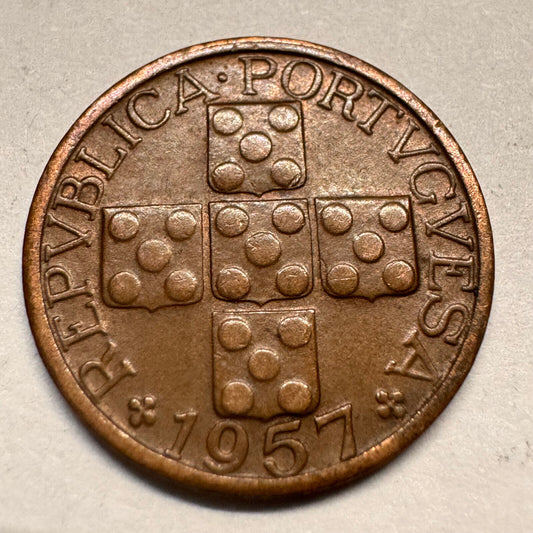 1957 Portugal 10 Centavos - Beautiful Coin - #A-062
