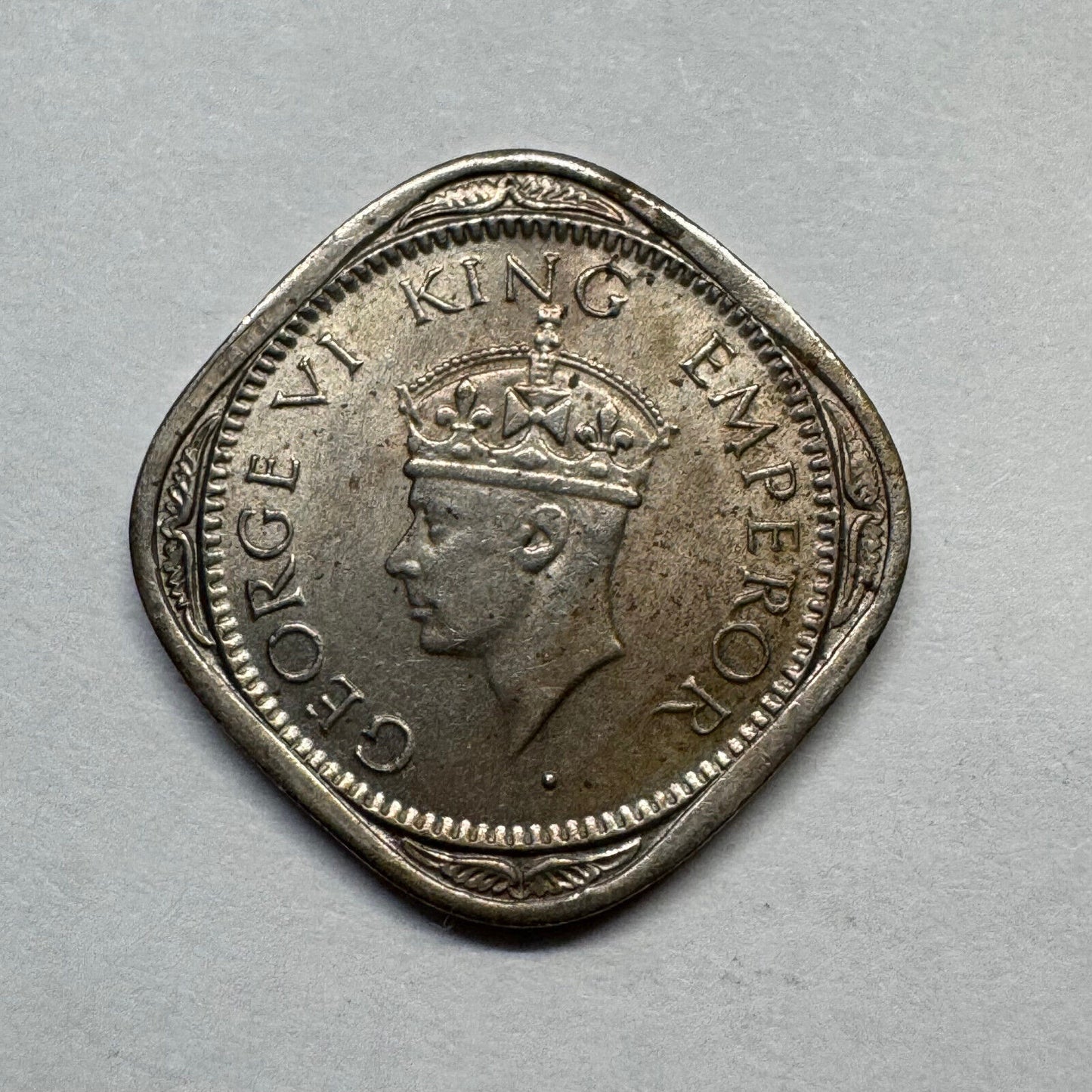 1947 India 1/2 Anna - Beautiful Coin - #B-028