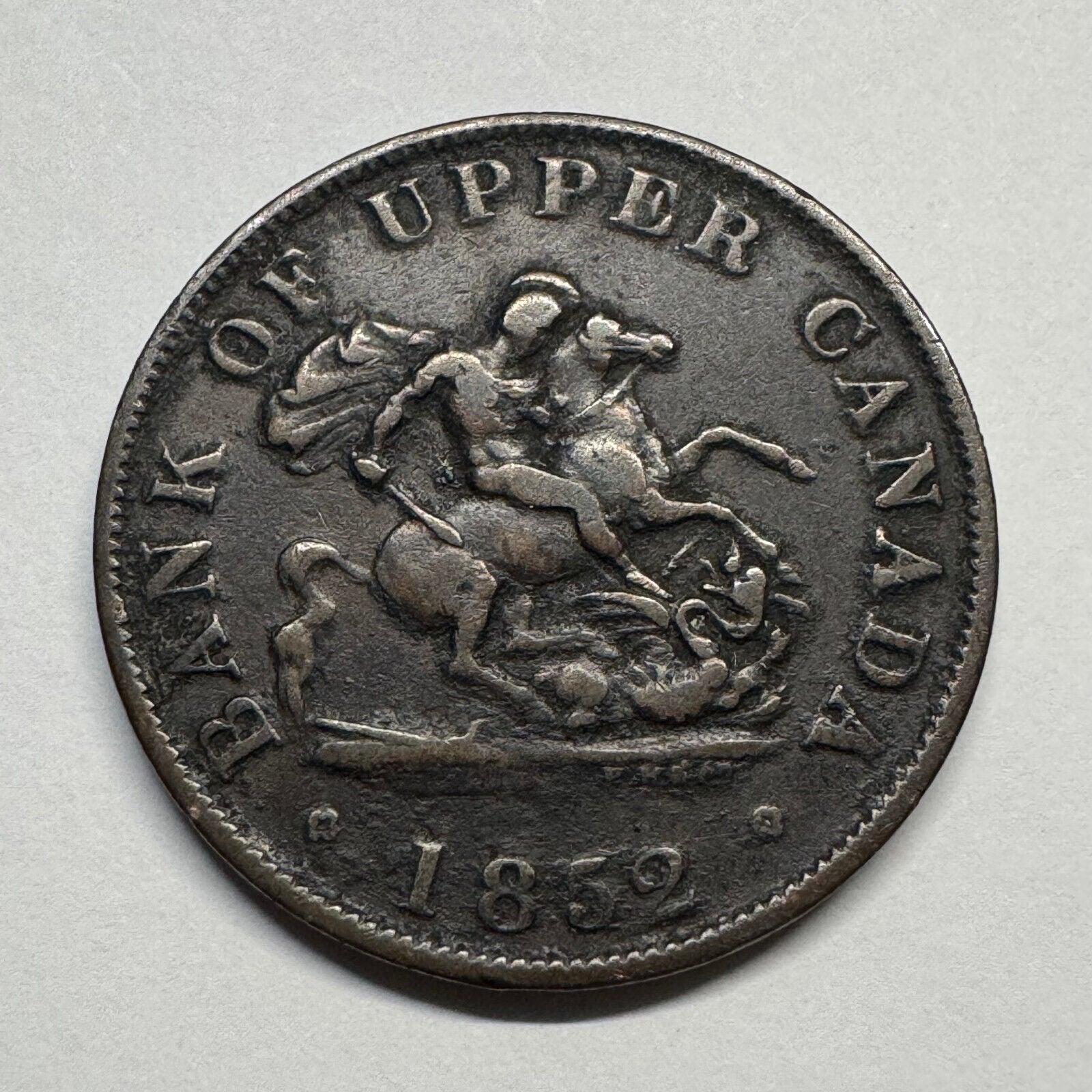 1852 Upper Canada 1/2 Penny - Beautiful Coin - #B-039