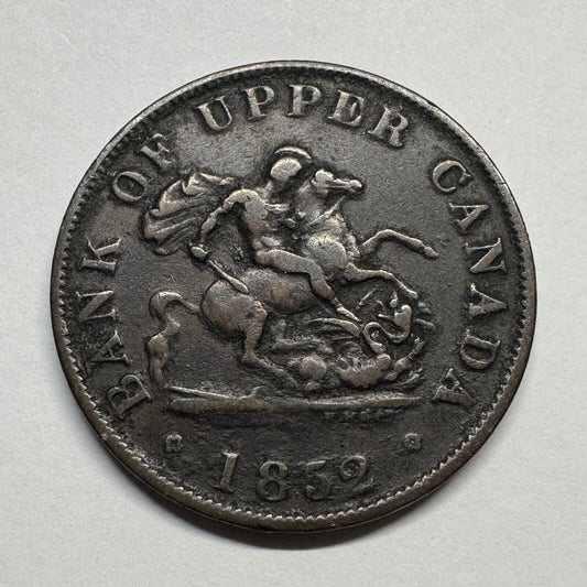 1852 Upper Canada 1/2 Penny - Beautiful Coin - #B-039